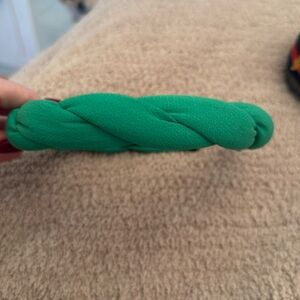 Braided green headband